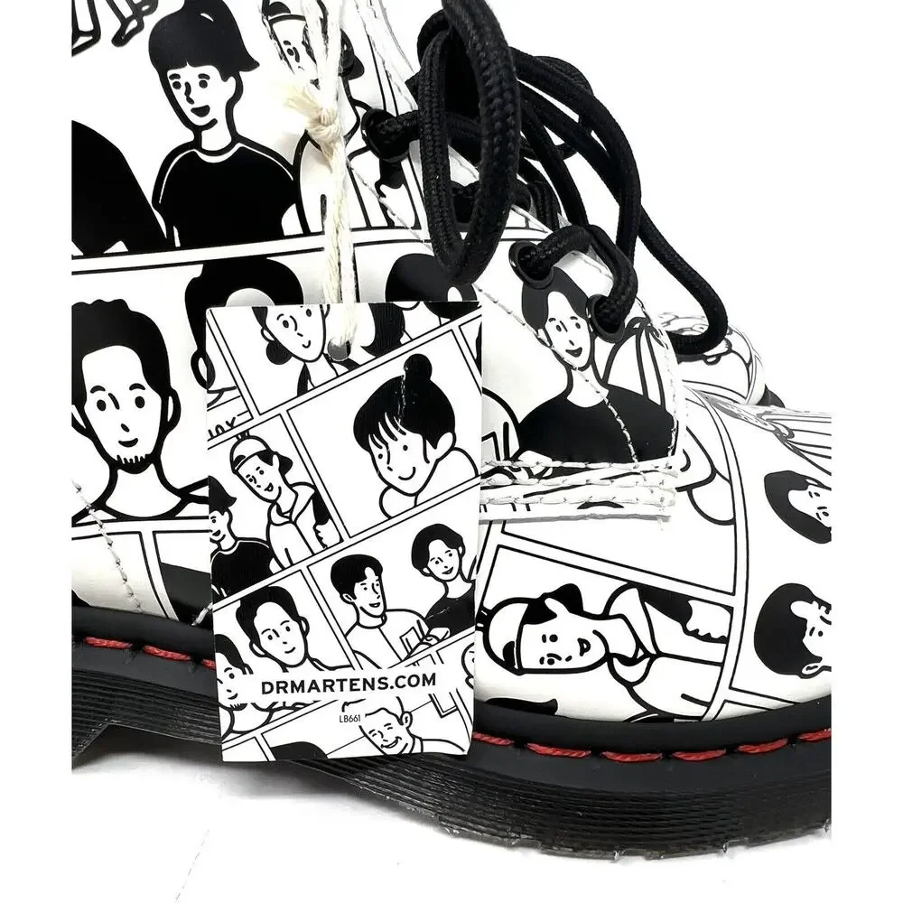 Doc DR. MARTENS 1460 For Pride Fuyuki Kanai Leather Boot Sz Mens 9 / Womens 10 - Picture 8 of 16